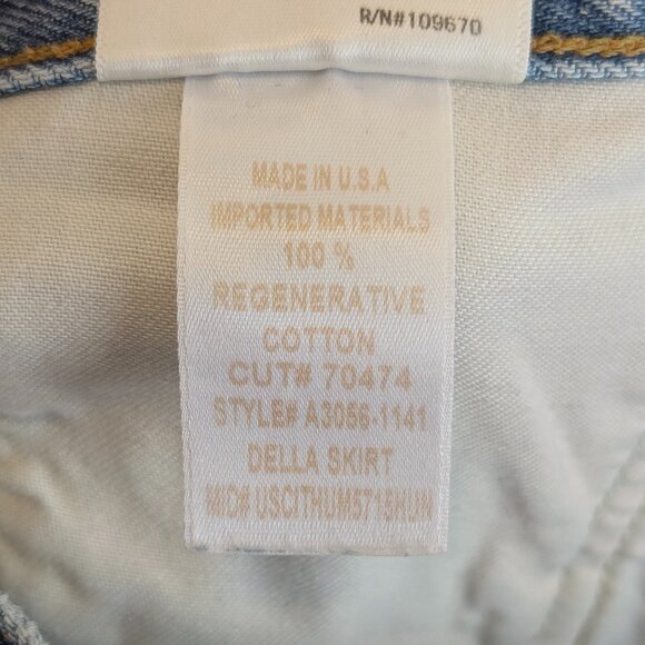 AGOLDE Blue Della Denim Midi Skirt (34) - Picture 9 of 10